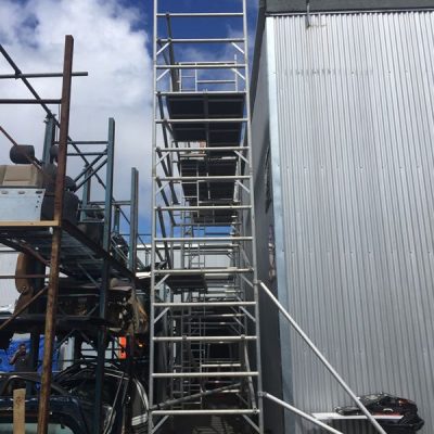 Scaffolding for spouting