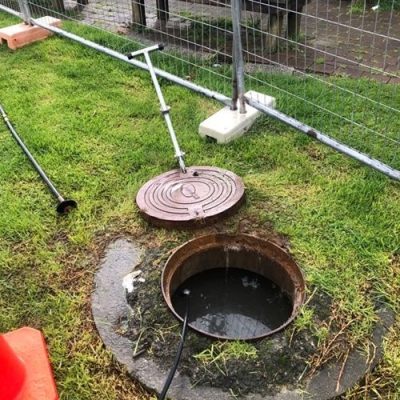 Blocked Sewer Manhole